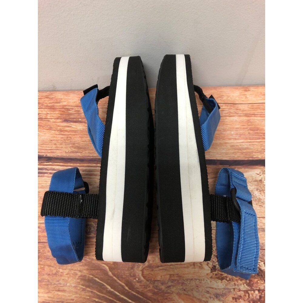 Teva Original Platform Sandals Ankle Strap Blue Black Womens 6 (7m54) - Picture 5 of 10